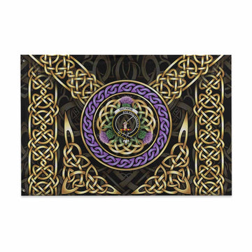 Guthrie Clan Crest House Flag Celtic Scottish Thistle 48*72 inch (120*180 cm) - Tartan Vibes Clothing