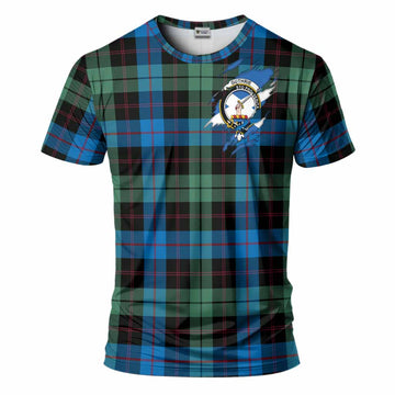 Guthrie Clan Crest In Me Tartan T-Shirt Scotland Flag Style
