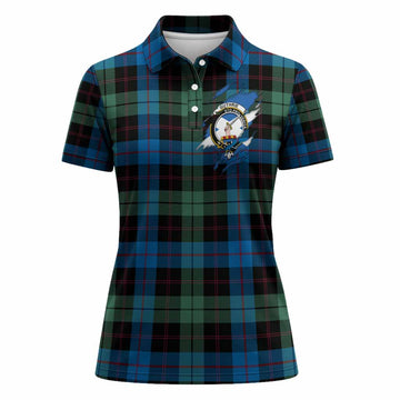 Guthrie Clan Crest In Me Tartan Women Polo Shirt Scotland Flag Style