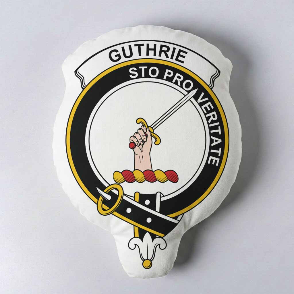 Guthrie Clan Crest Shaped Throw Pillow, Scottish Clan Badge Decorative Pillow - Tartan Vibes Clothing