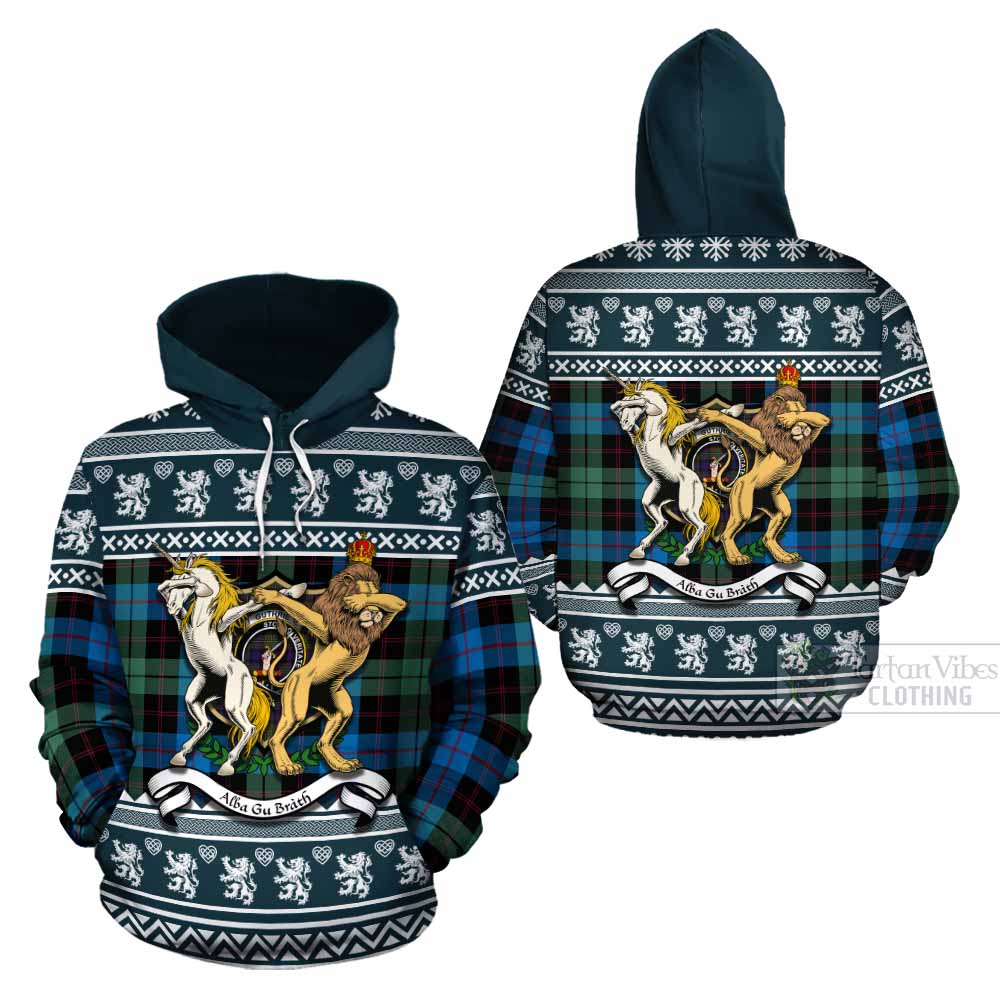 Guthrie Clan Tartan Crest Christmas Cotton Hoodie Coat of Arms Funny Style - Tartan Vibes Clothing