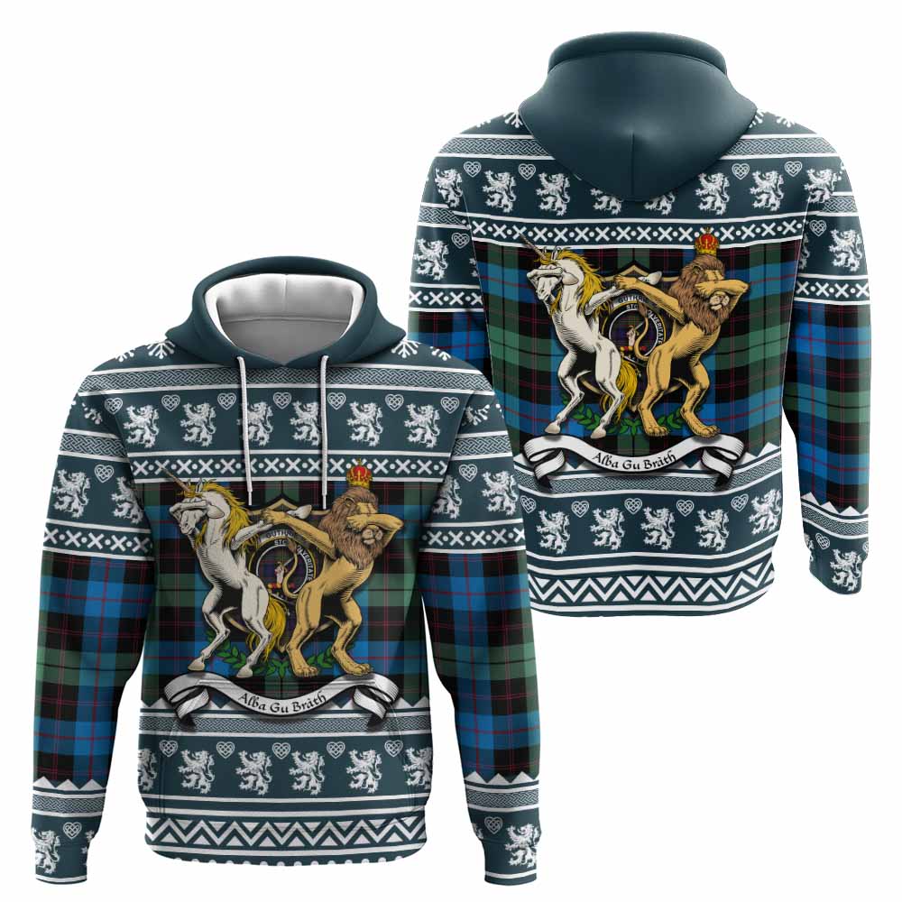 Guthrie Clan Tartan Crest Christmas Hoodie Coat of Arms Funny Style - Tartan Vibes Clothing