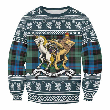 Guthrie Clan Tartan Crest Christmas Sweatshirt Coat of Arms Funny Style