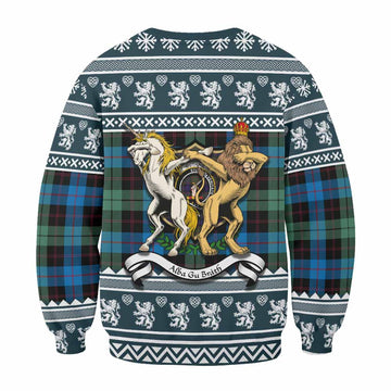 Guthrie Clan Tartan Crest Christmas Sweatshirt Coat of Arms Funny Style