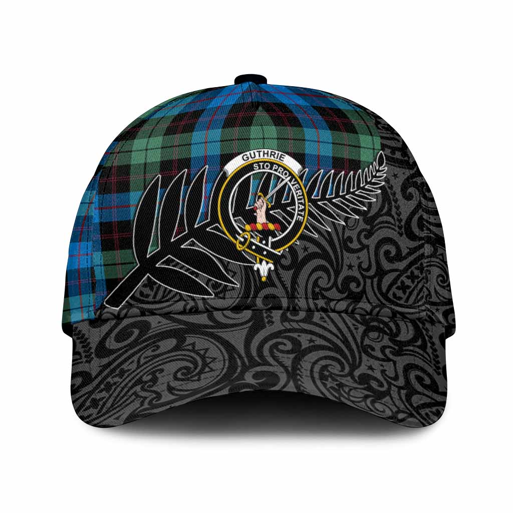 Guthrie Crest Tartan Classic Cap with New Zealand Silver Fern Half Style