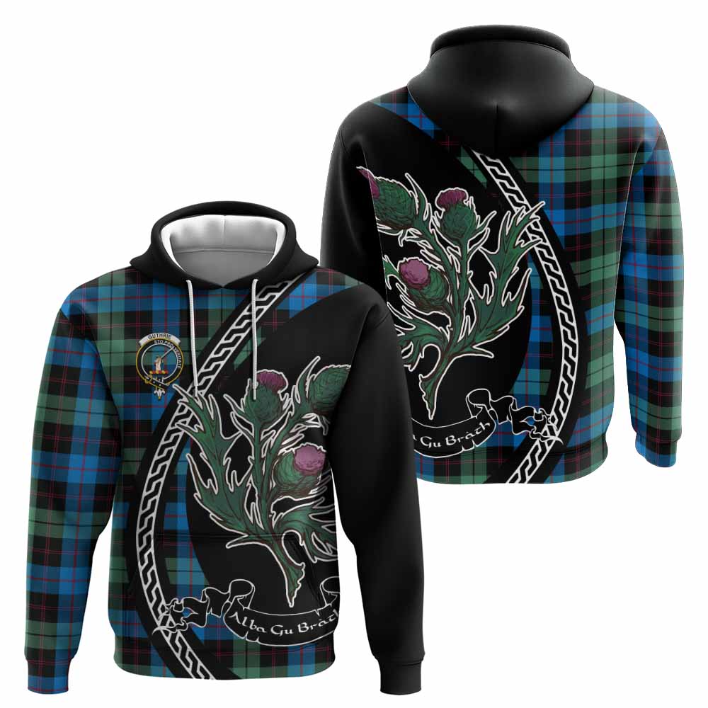 Guthrie Family Crest Tartan Hoodie Alba Thistle Inspired - Tartan Vibes Clothing
