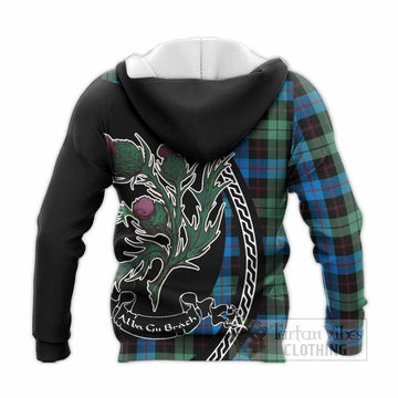 Guthrie Family Crest Tartan Knitted Hoodie Alba Thistle Inspired