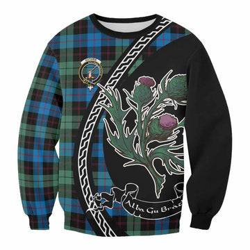 Guthrie Family Crest Tartan Sweatshirt Alba Thistle Inspired - Tartan Vibes Clothing