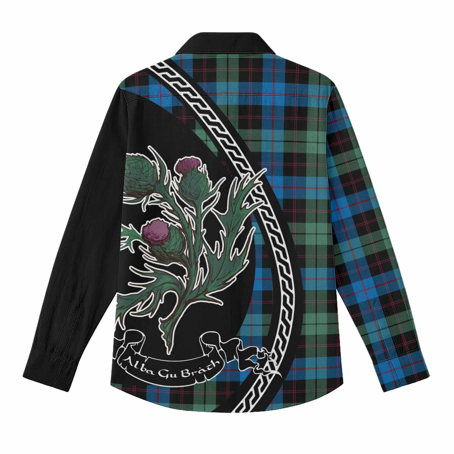 Guthrie Family Crest Tartan Women Casual Shirt Alba Thistle Inspired - Tartan Vibes Clothing
