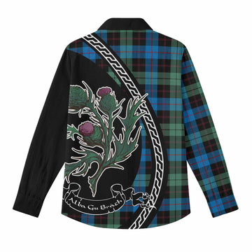 Guthrie Family Crest Tartan Women Casual Shirt Alba Thistle Inspired