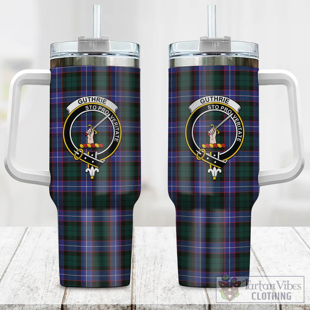 Tartan Vibes Clothing Guthrie Modern Tartan and Family Crest Tumbler with Handle