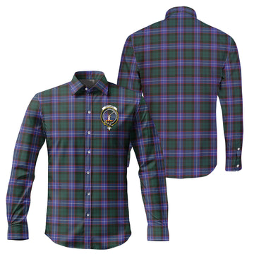 Guthrie Modern Tartan Long Sleeve Button Up Shirt with Family Crest