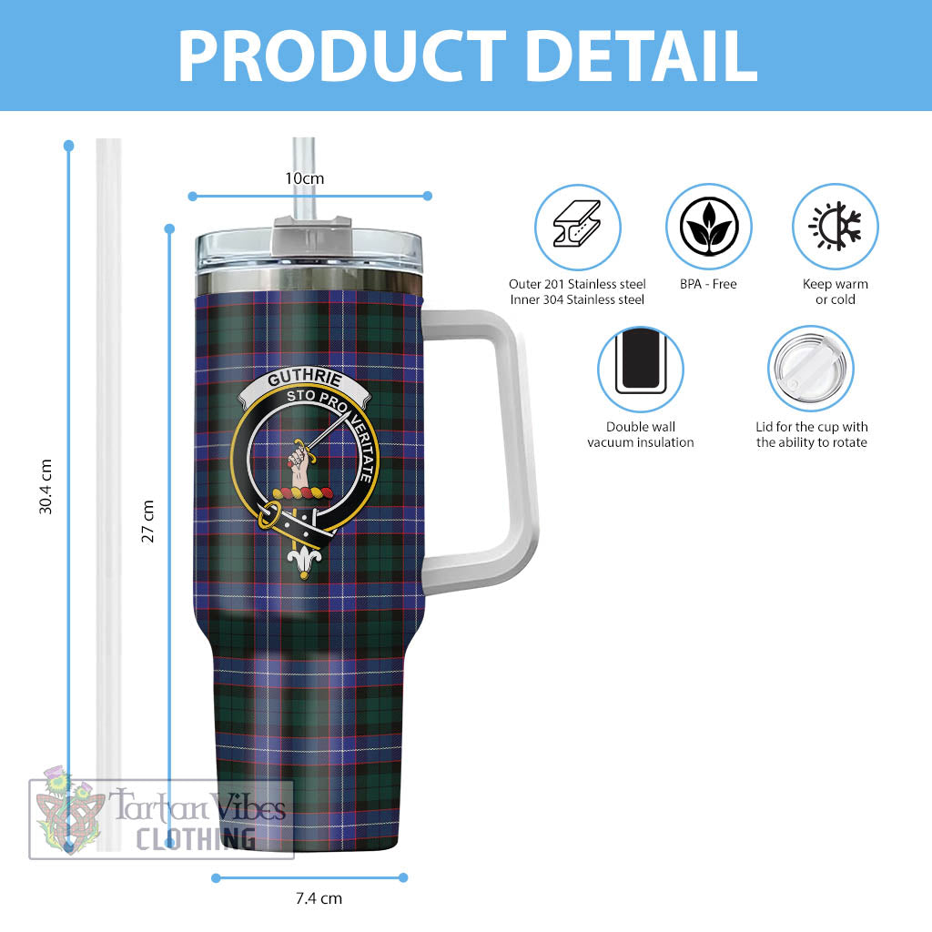 Tartan Vibes Clothing Guthrie Modern Tartan and Family Crest Tumbler with Handle