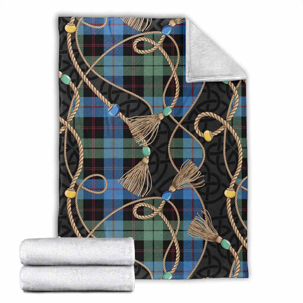 Guthrie Scottish Tartan Twisted Ropes Stylized Blanket X-Large 59 x 79 inches 150 x 200 cm - Tartan Vibes Clothing