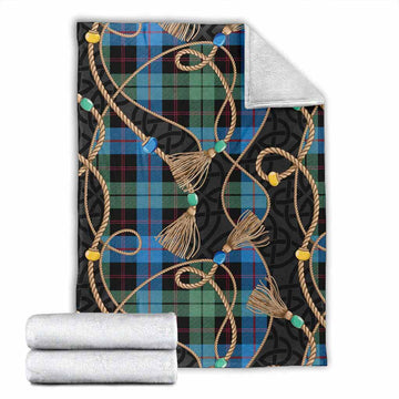 Guthrie Scottish Tartan Twisted Ropes Stylized Blanket X-Large 59 x 79 inches 150 x 200 cm - Tartan Vibes Clothing
