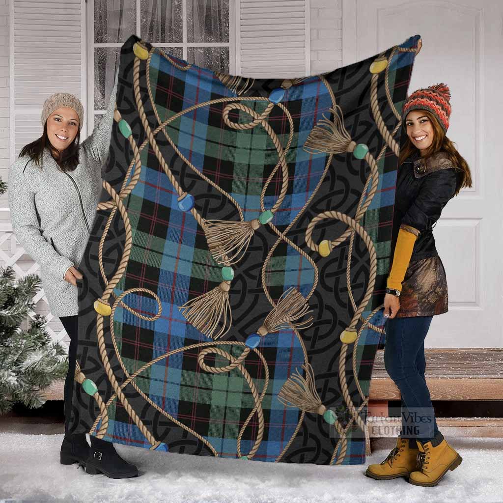 Guthrie Scottish Tartan Twisted Ropes Stylized Blanket - Tartan Vibes Clothing