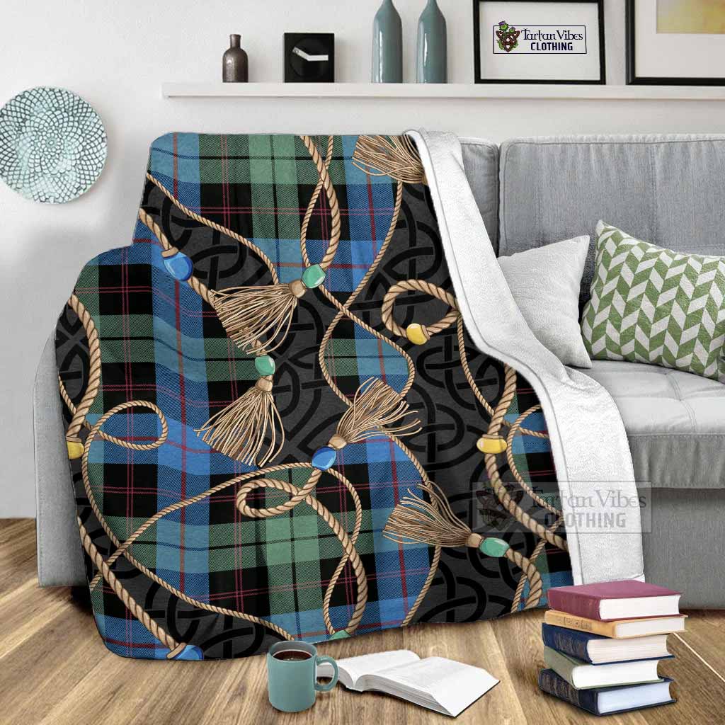 Guthrie Scottish Tartan Twisted Ropes Stylized Blanket - Tartan Vibes Clothing