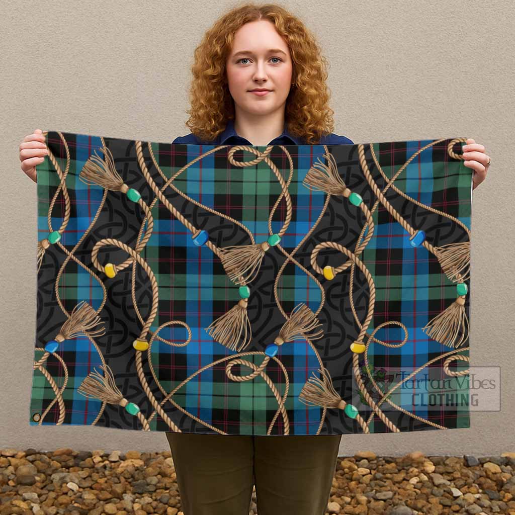 Guthrie Scottish Tartan Twisted Ropes Stylized House Flag - Tartan Vibes Clothing