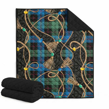 Guthrie Scottish Tartan Twisted Ropes Stylized Premium Quilt Super King Quilt 91" x 110" - Tartan Vibes Clothing