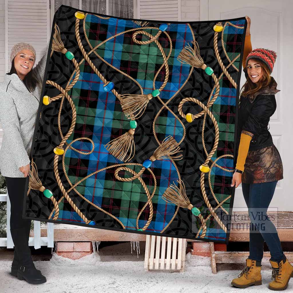 Guthrie Scottish Tartan Twisted Ropes Stylized Premium Quilt - Tartan Vibes Clothing