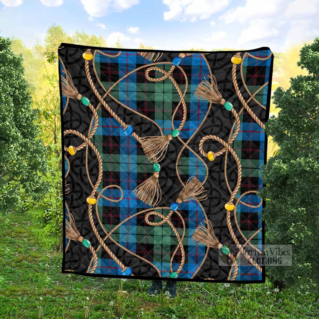 Guthrie Scottish Tartan Twisted Ropes Stylized Premium Quilt - Tartan Vibes Clothing