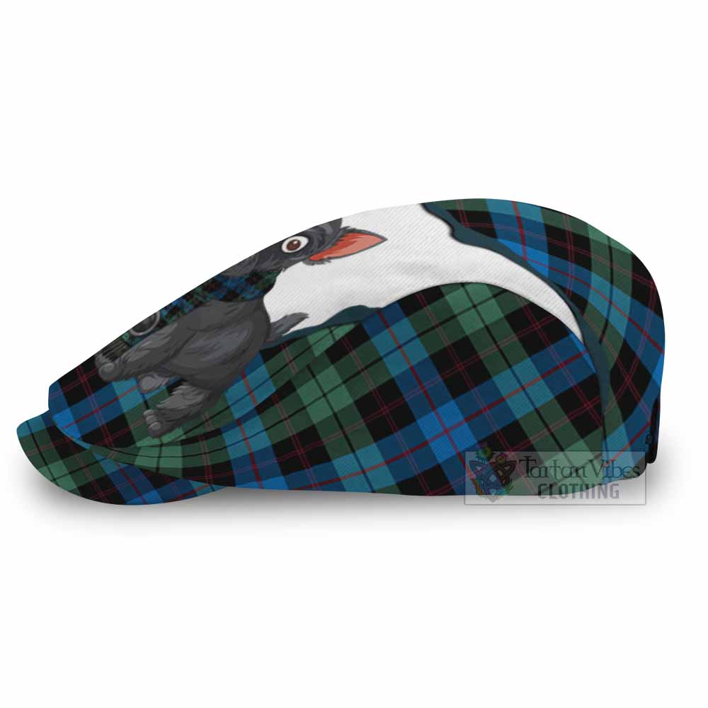 Guthrie Scottish Terrier Tartan Flat Cap, Jeff Cap Thistle Heritage Art - Tartan Vibes Clothing