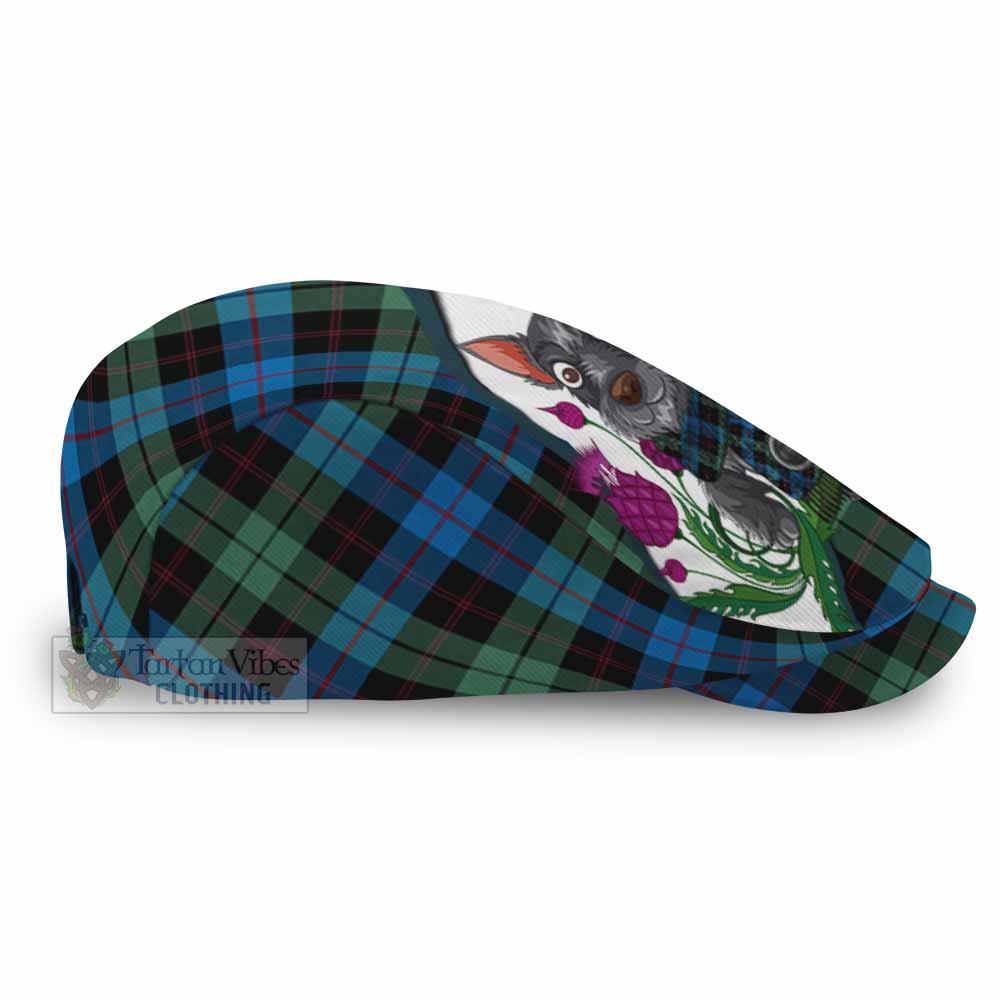 Guthrie Scottish Terrier Tartan Flat Cap, Jeff Cap Thistle Heritage Art - Tartan Vibes Clothing