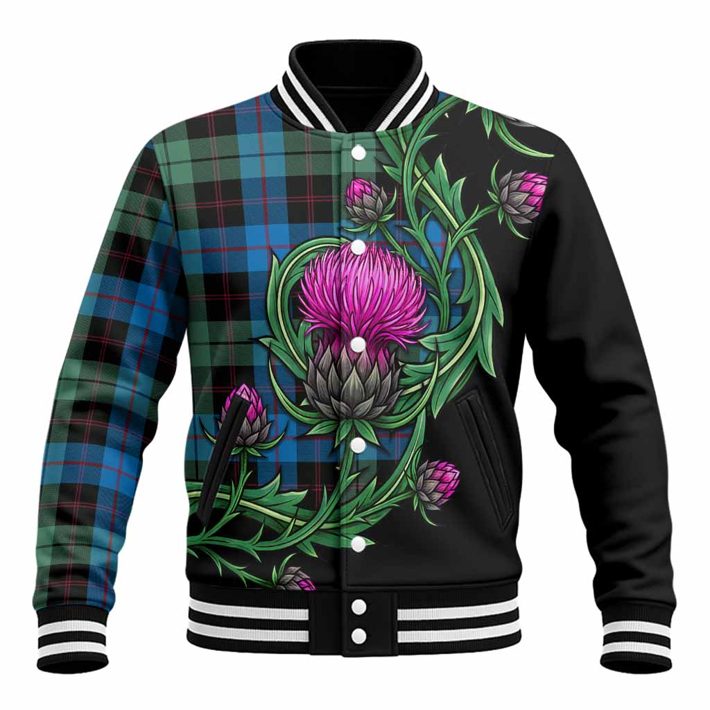 Guthrie Tartan Baseball Jacket Resilient Scottish Thistle Unisex - Tartan Vibes Clothing