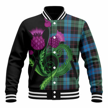 Guthrie Tartan Baseball Jacket Traditional Scottish Thistle