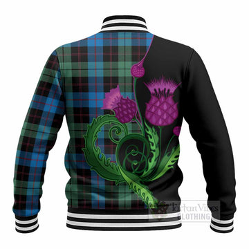 Guthrie Tartan Baseball Jacket Traditional Scottish Thistle