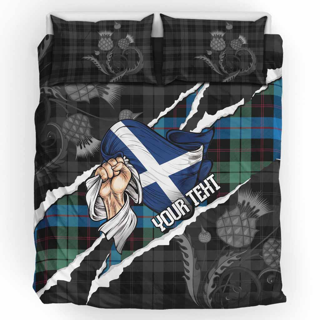 Guthrie Tartan Bedding Set Hands with Scotland National Flags