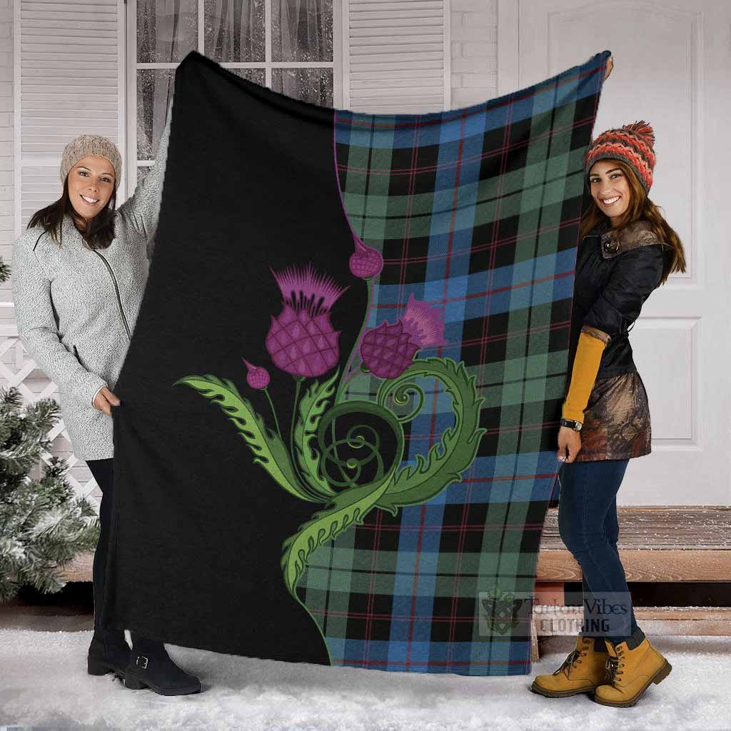 Guthrie Tartan Blanket Traditional Scottish Thistle - Tartan Vibes Clothing