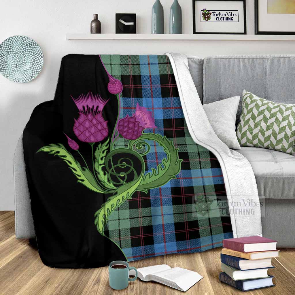 Guthrie Tartan Blanket Traditional Scottish Thistle - Tartan Vibes Clothing