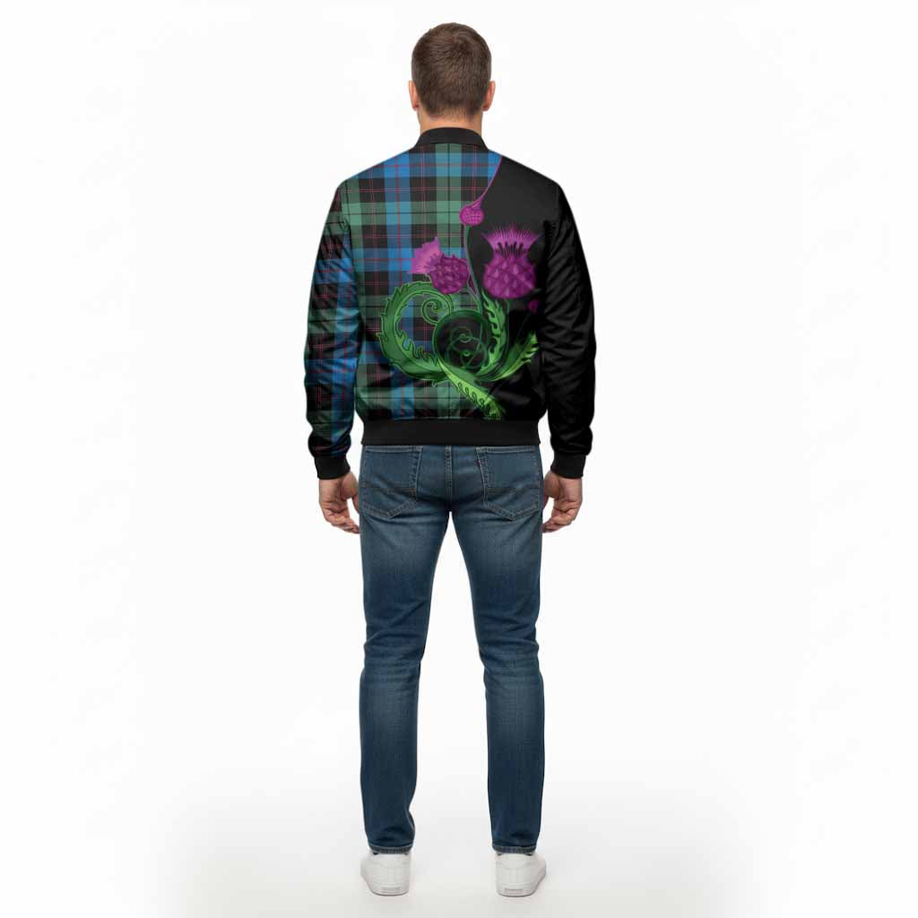 Guthrie Tartan Bomber Jacket Traditional Scottish Thistle
