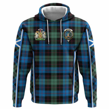 Guthrie Tartan Crest Hoodie Scotland Coat of Arm Flag Style
