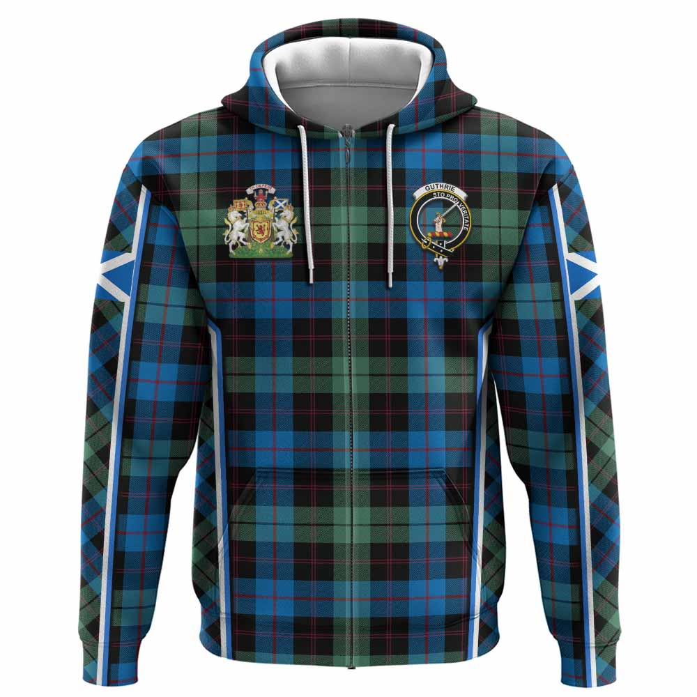 Guthrie Tartan Crest Hoodie Scotland Coat of Arm Flag Style - Tartan Vibes Clothing