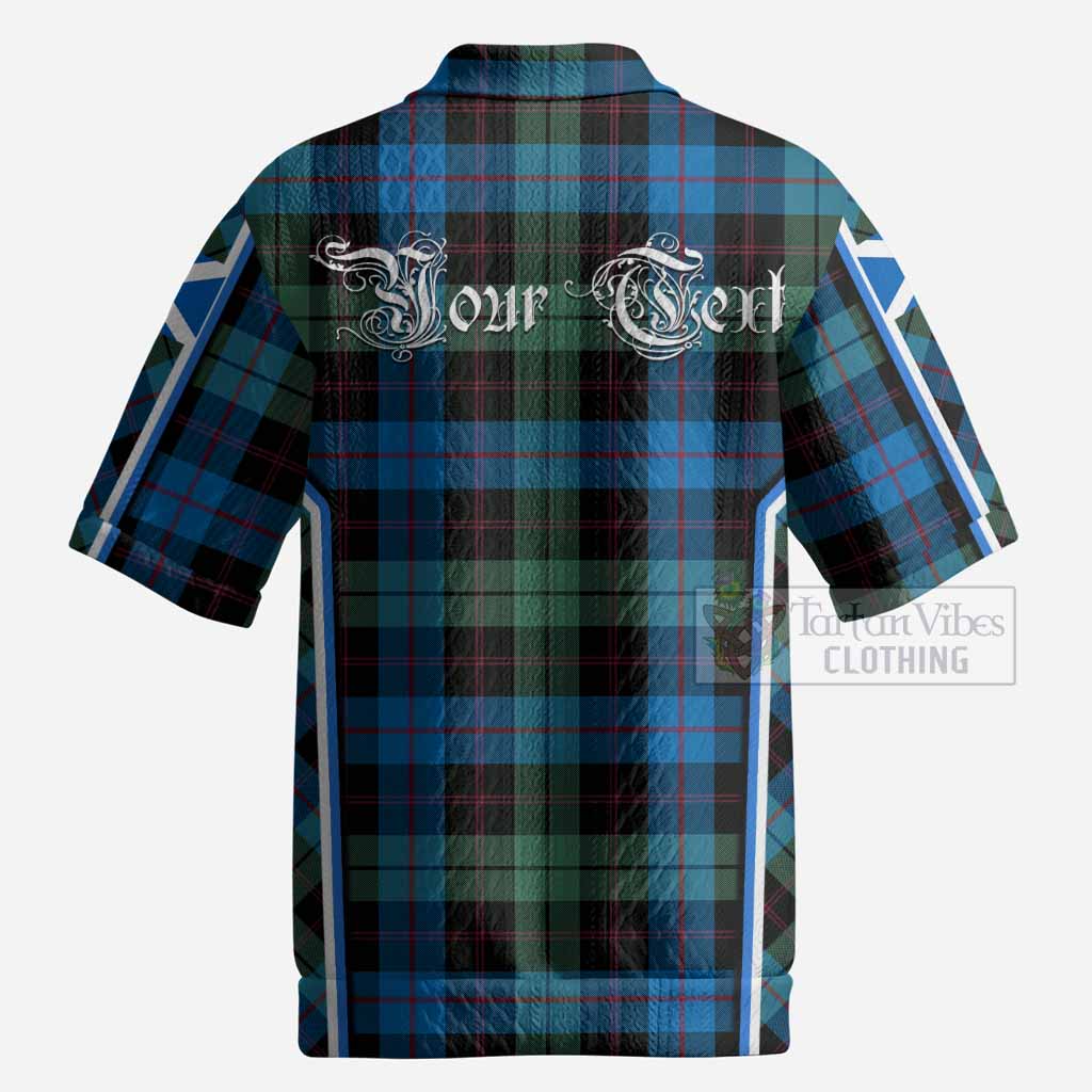 Guthrie Tartan Crest Men’s Polo Sweater Top Scotland Coat of Arm Flag Style