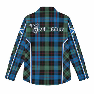 Guthrie Tartan Crest Women Casual Shirt Scotland Coat of Arm Flag Style