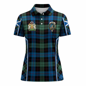 Guthrie Tartan Crest Women's Polo Shirt Scotland Coat of Arm Flag Style - Tartan Vibes Clothing