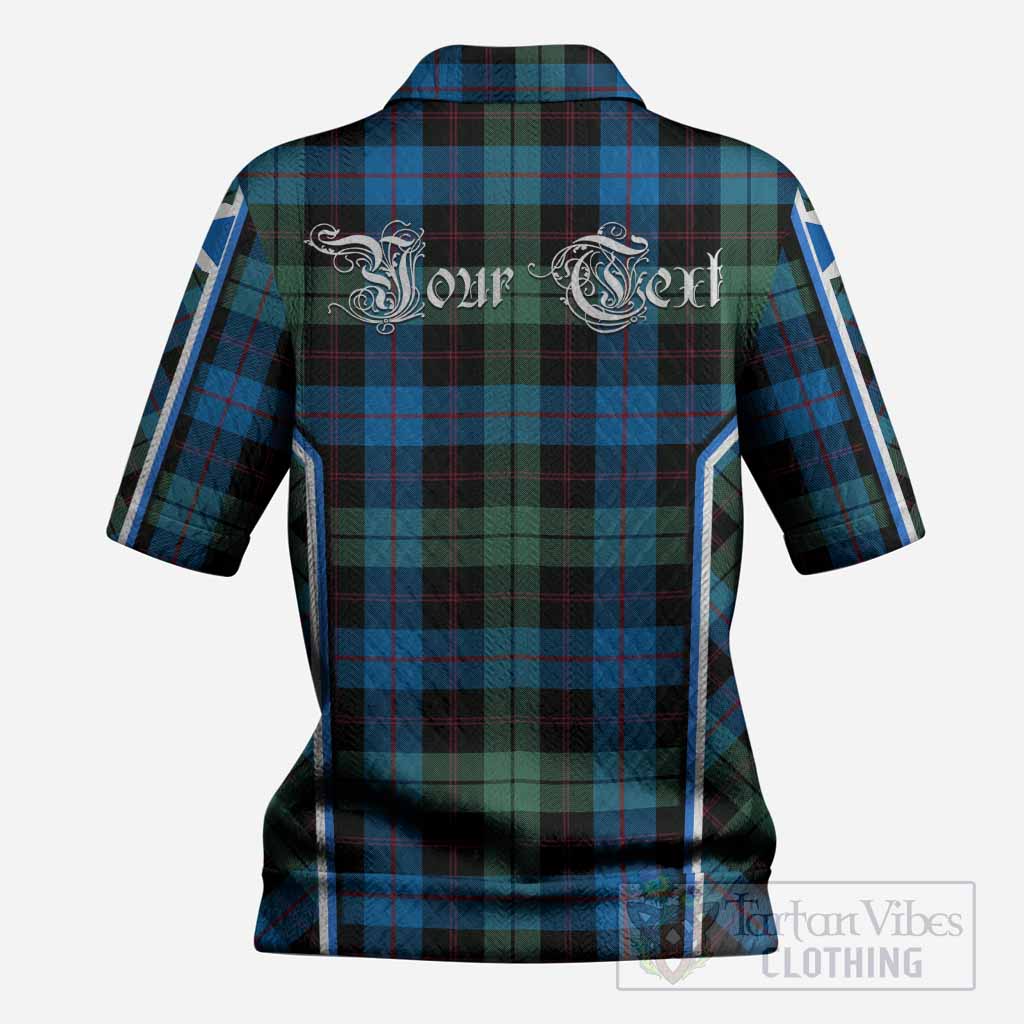 Guthrie Tartan Crest Women’s Polo Sweater Top Scotland Coat of Arm Flag Style