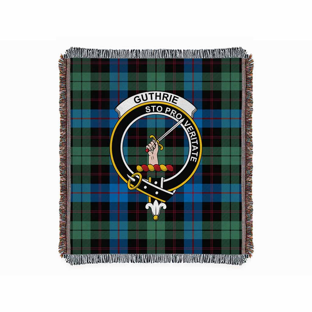 Guthrie Tartan Crest Woven Blanket M 51 x 60 inches 130 x 150cm - Tartan Vibes Clothing