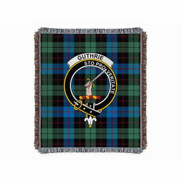 Guthrie Tartan Crest Woven Blanket M 51 x 60 inches 130 x 150cm - Tartan Vibes Clothing