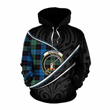 Guthrie Tartan Family Crest Cotton Hoodie Celtic Scottish Thistle Floral