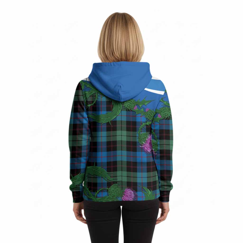 Guthrie Tartan Family Crest Hoodie Thistle in Minimalism