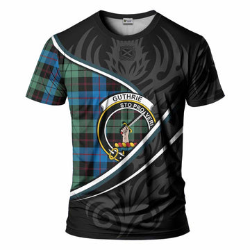 Guthrie Tartan Family Crest T-shirt Celtic Scottish Thistle Floral - Tartan Vibes Clothing