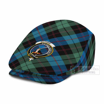 Guthrie Tartan Flat Cap, Jeff Cap Cross Style with Family Crest