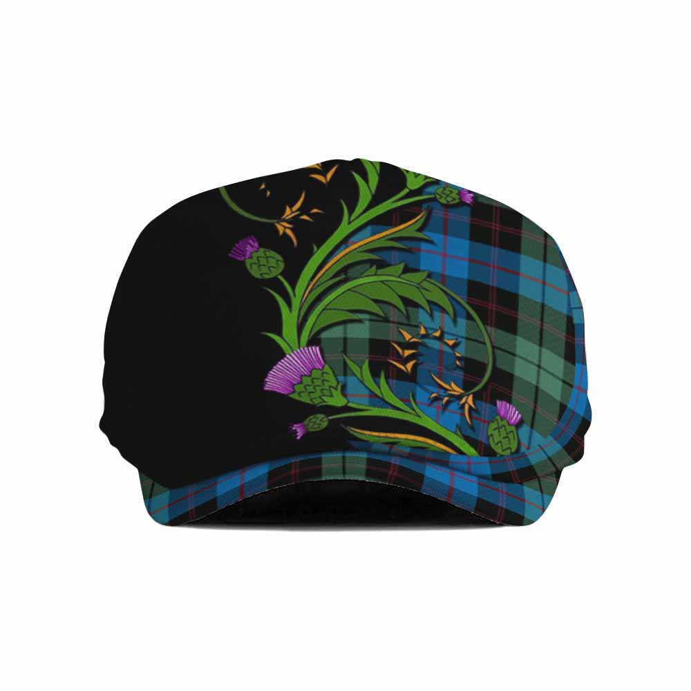 Guthrie Tartan Flat Cap, Jeff Cap Scottish Thistle Pride Heritage Art Flat Cap - Tartan Vibes Clothing