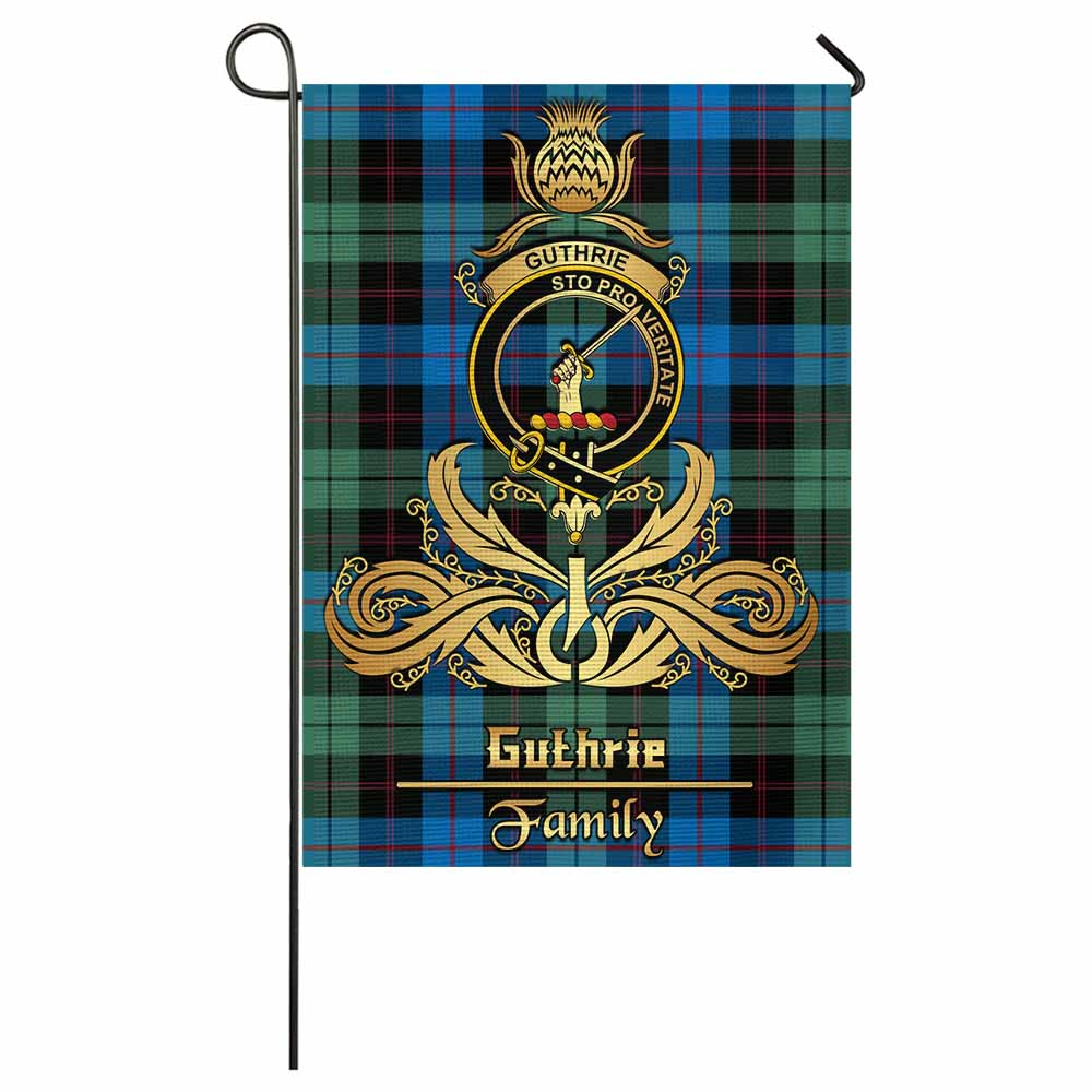 Guthrie Tartan Garden Flag with Highland Thistle Cherish Family Crest Style - Tartan Vibes Clothing