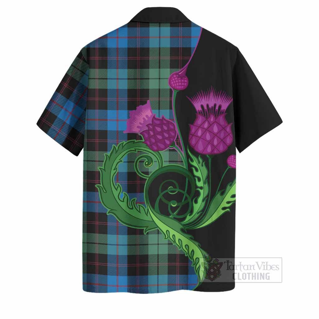 Guthrie Tartan Hawaiian Shirt Traditional Scottish Thistle