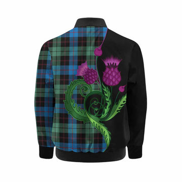 Guthrie Tartan Kid Bomber Jacket Traditional Scottish Thistle